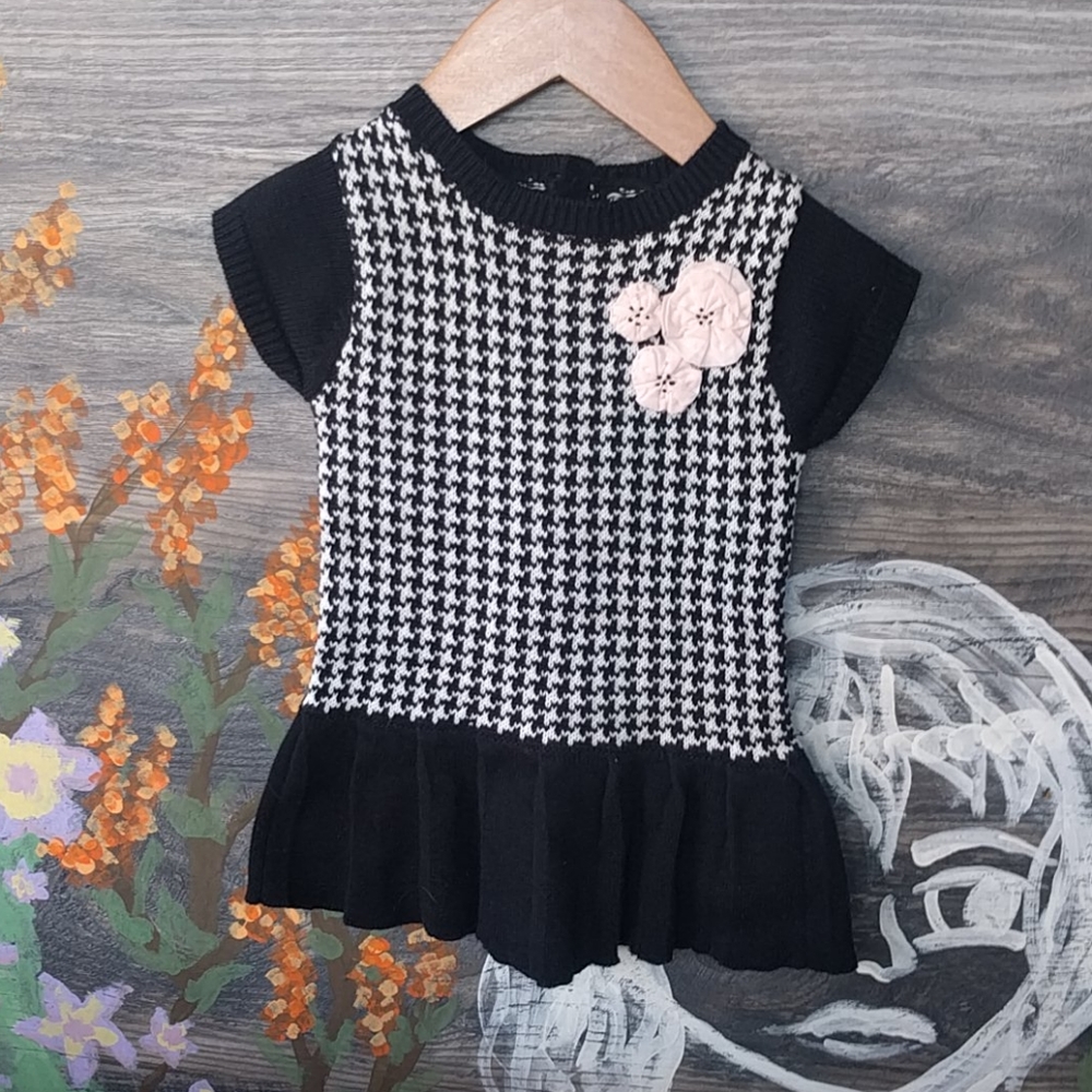 3-6 months houndstooth sweater dress